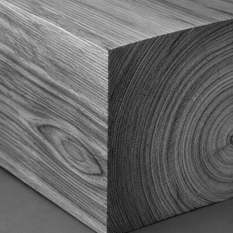 Solid timber grain and end-grain growth rings